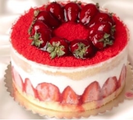 2-3 Kişilik Bol Çilekli Mois Pasta